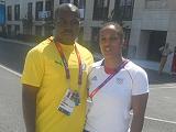 le coach de l'UDS avec Lucie Decosse, championne du monde et championne olympique